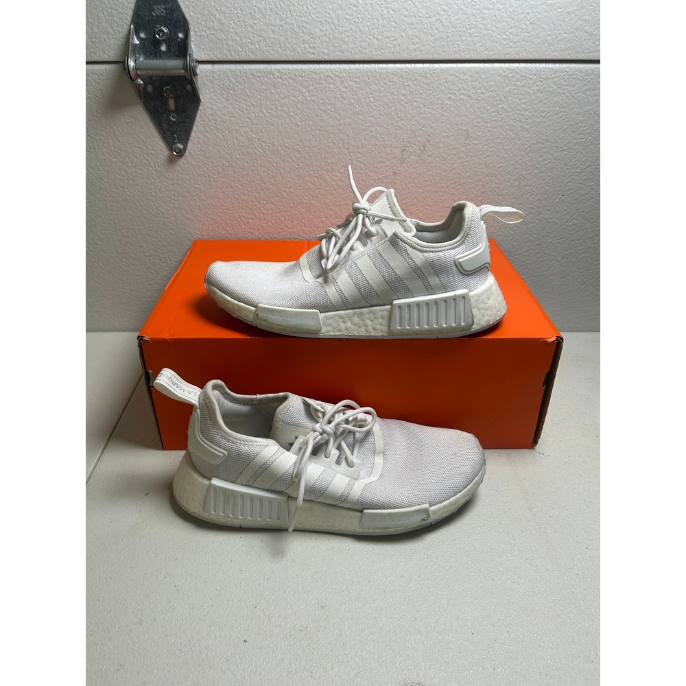 Adidas NMD_R1 Sneakers Triple White Size 8 #3098